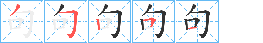 句字的笔顺分布演示