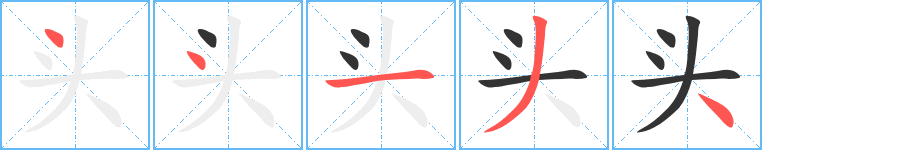 头字的笔顺分布演示